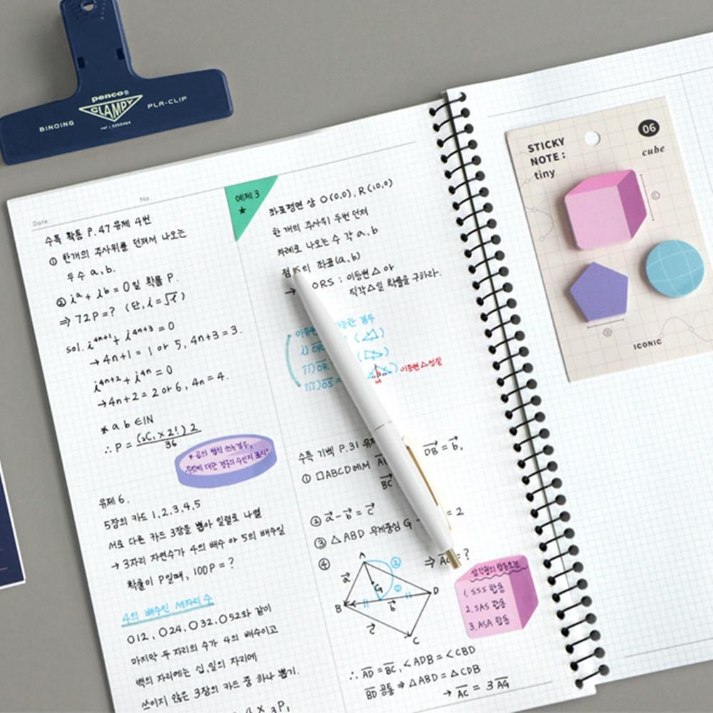 수학 모눈 노트 스프링 오답 그리드 공부 필기 연습장 방안 대 학생 강의 스터디 공책