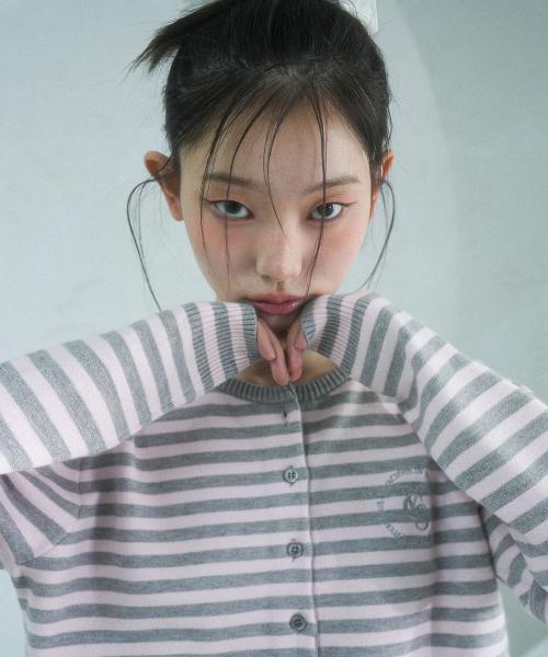 Well Stripe R Knit CD PINK