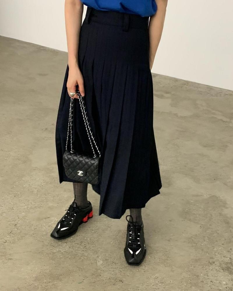 [SALE] snta 산타 런던 주름 스커트 A라인 플리츠 롱 핀턱