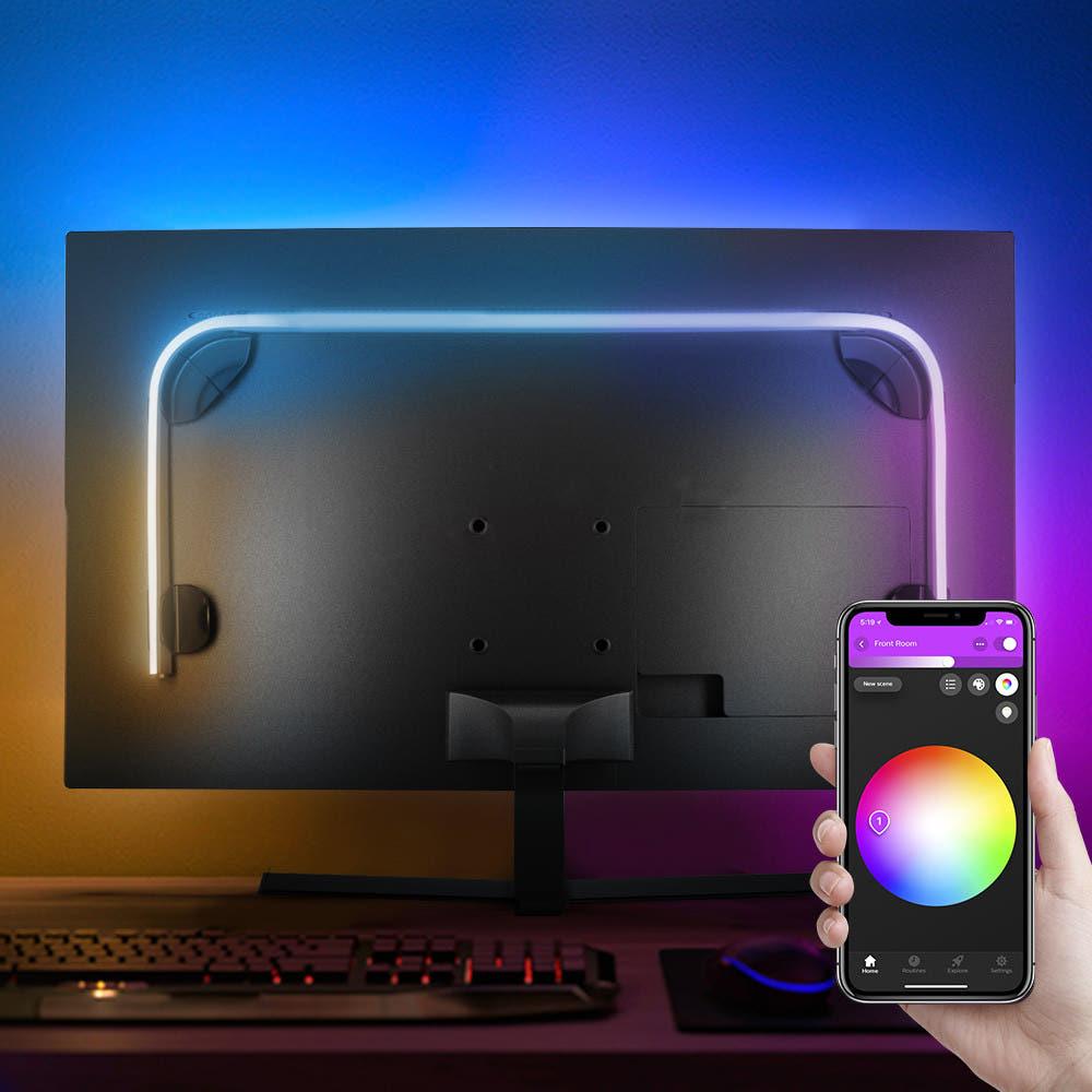 필립스 휴 24-27 플레이 그라디언트 PC 모니터 라이트스트립 60-68cm + 휴 브릿지(번들팩) 