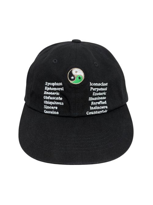 Yin Yang Washed Cap Black