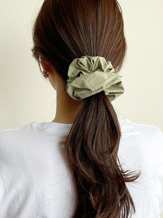 oar Vintage Shirt Scrunchie [Olive] 빈티지 셔츠 스크런치