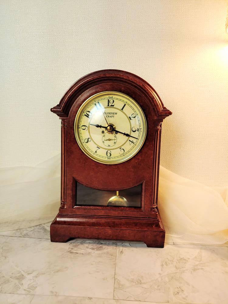 원목 느낌 벽난로 탁상 국산 저소음 엔틱 추시계