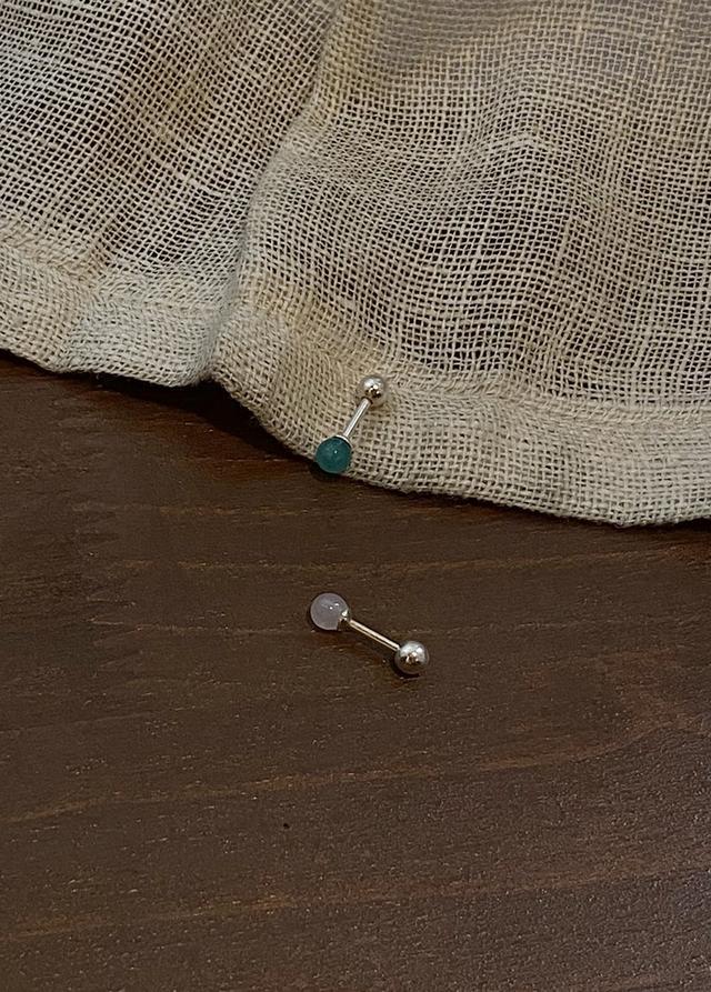 [E041][silver]acrylic piercing/은귀걸이/미니멀귀걸이/피어싱/4mm