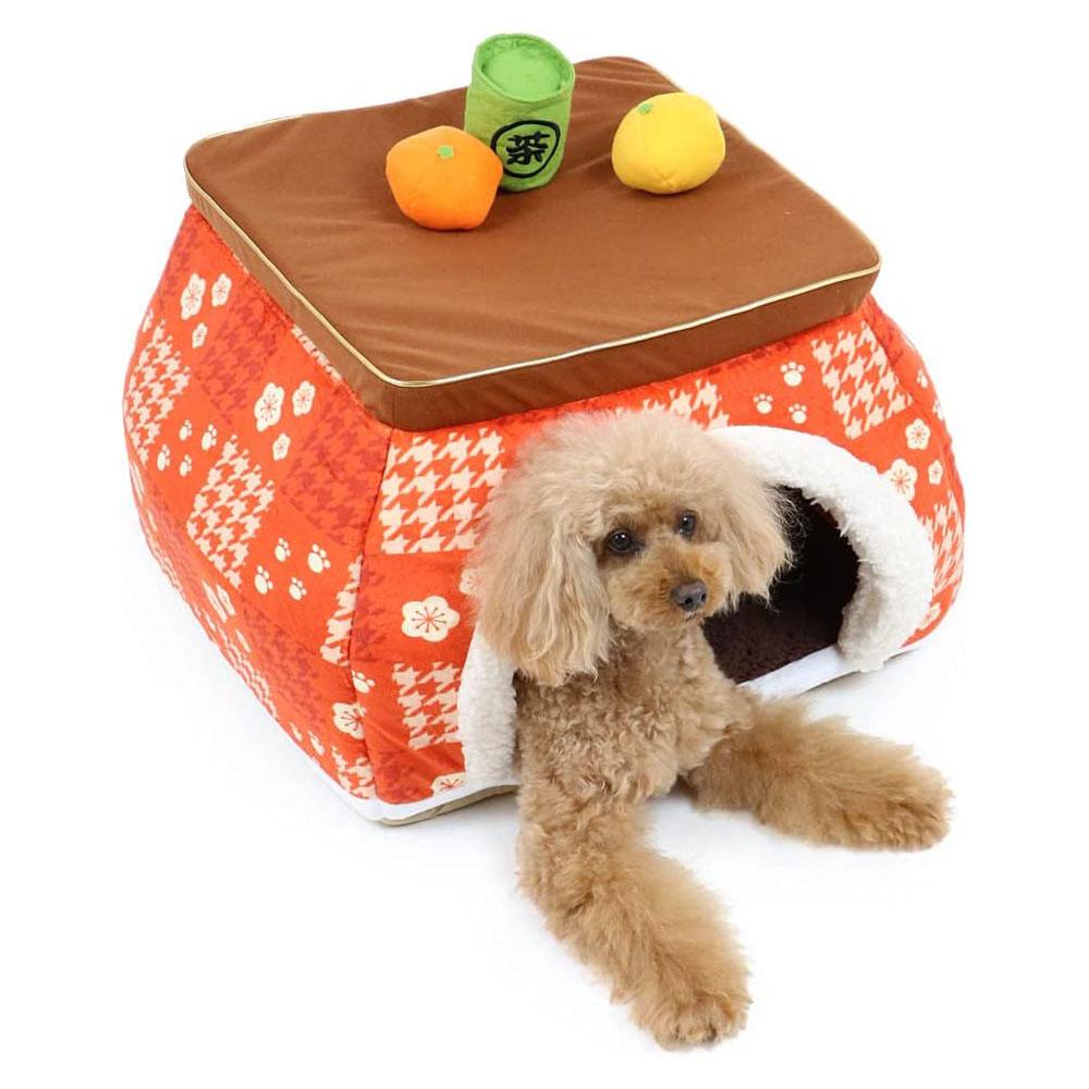 [해외] 펫 파라다이스 강아지 코타츠 하우스 침대 쿠션 (50cm)