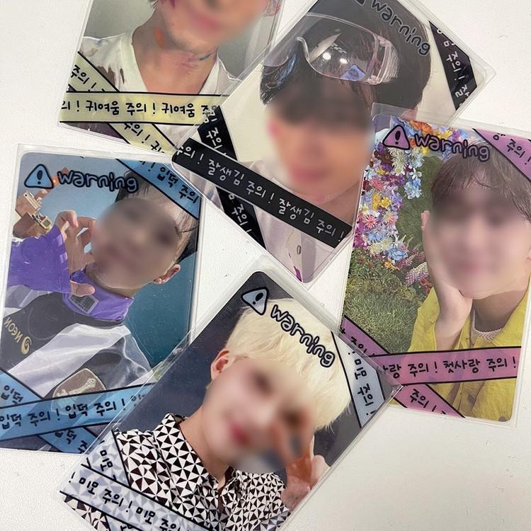 투명포토카드프레임 워닝_ko