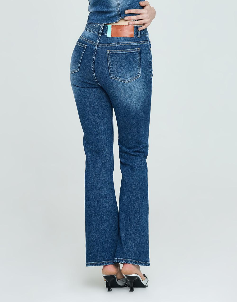 [4차리오더] 소프트 부츠컷 데님 팬츠 - 블루