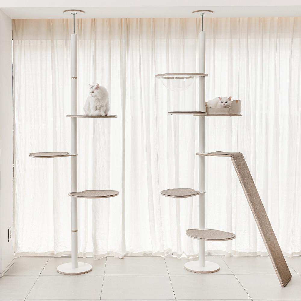 오브바이포 고양이 베이직 원목 알루미늄 캣폴 캣타워