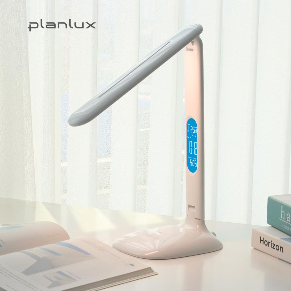 플랜룩스 충전식 LED 무선 스탠드 공부 책상 조명 시계 휴대용스탠드 LSV-03