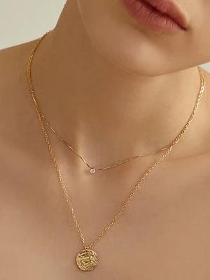 [silver925]starry cubic necklace_GOLD
