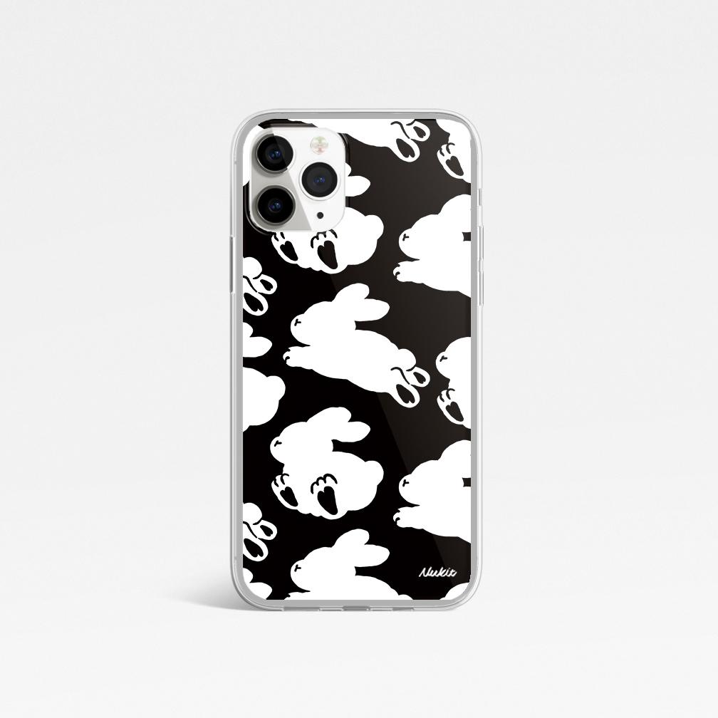 White bunny black 범퍼 젤하드 폰케이스