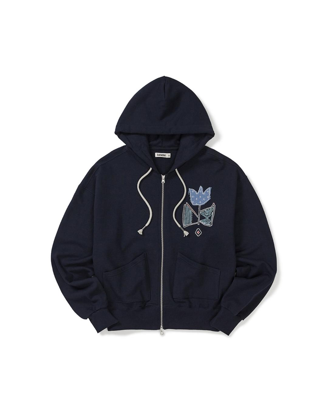 [예약 배송] Gardener hoodied zip-up / Navy