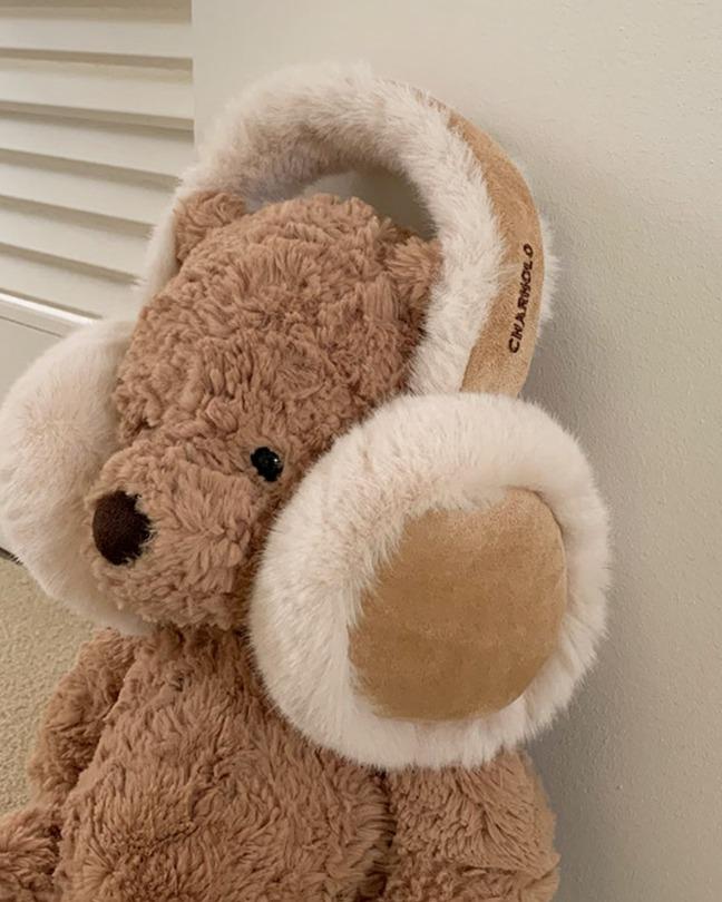 베이델리 [울30%/천연가죽]베어 귀마개