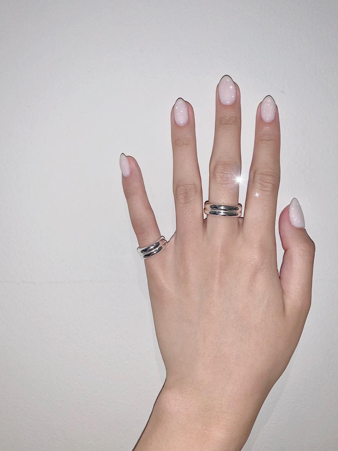 (925silver) Two basic ring
