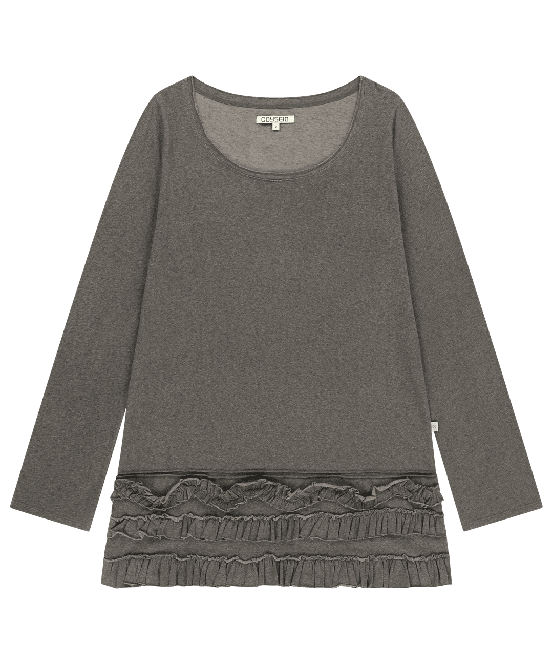 BOTTOM MULTIPLE FRILL DRESS BROWN