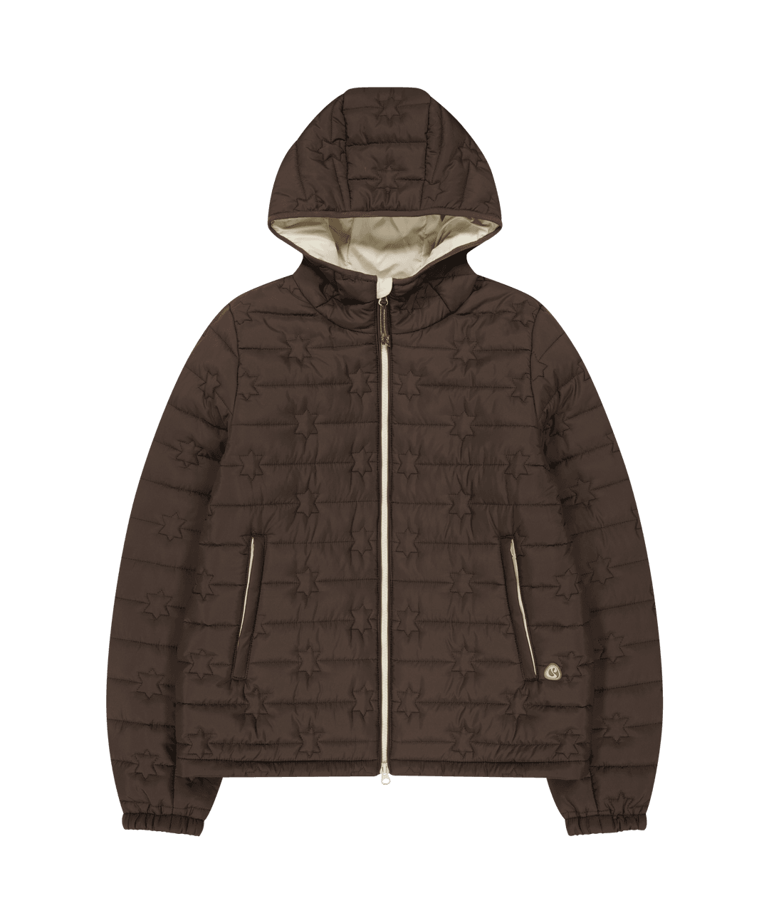 FLUFFY LIGHT PADDED JACKET BROWN