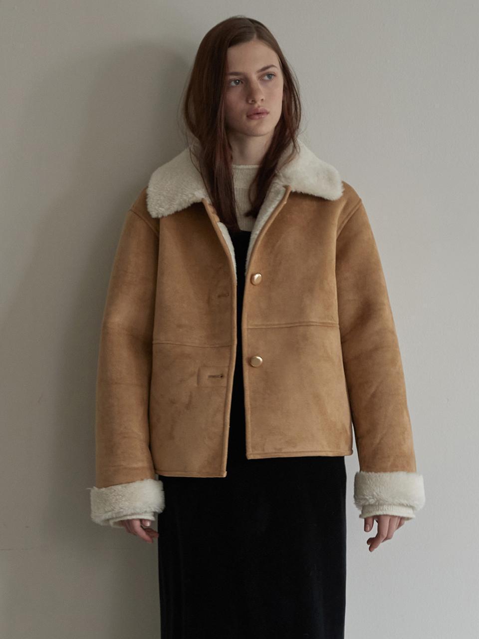 Gold button mustang jacket - Beige