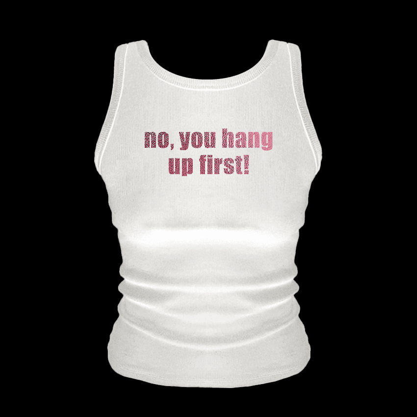 NO YOU HANG UP RIBBED TANK - XS