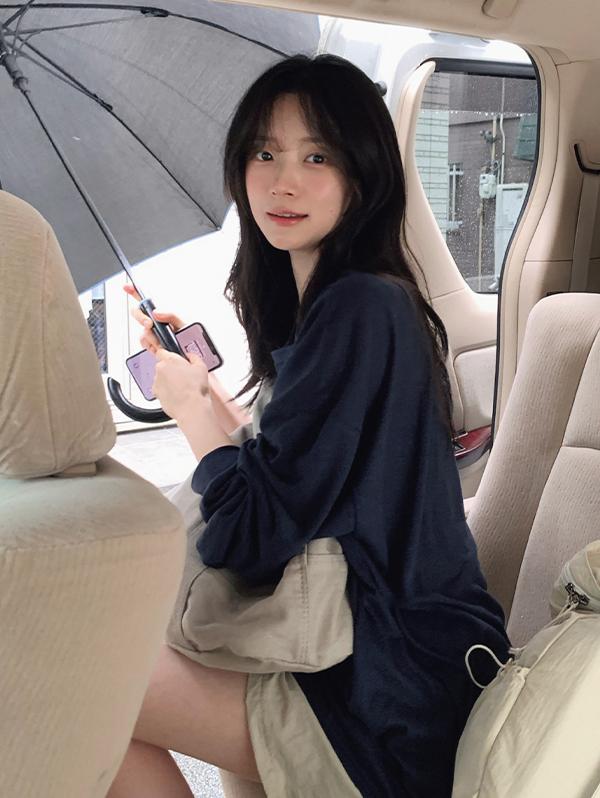 슬로우앤드 [☔장마룩] #SLOWMADE. 풀오버 맨투맨 린넨티셔츠 - 4 color