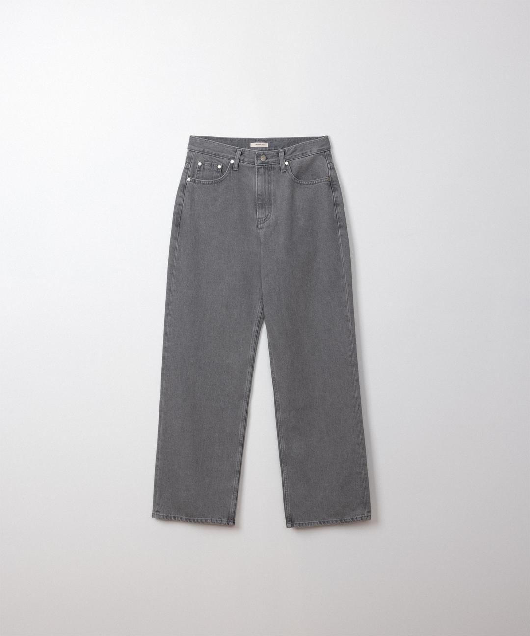 워싱 그레이 일자 데님 (gray)