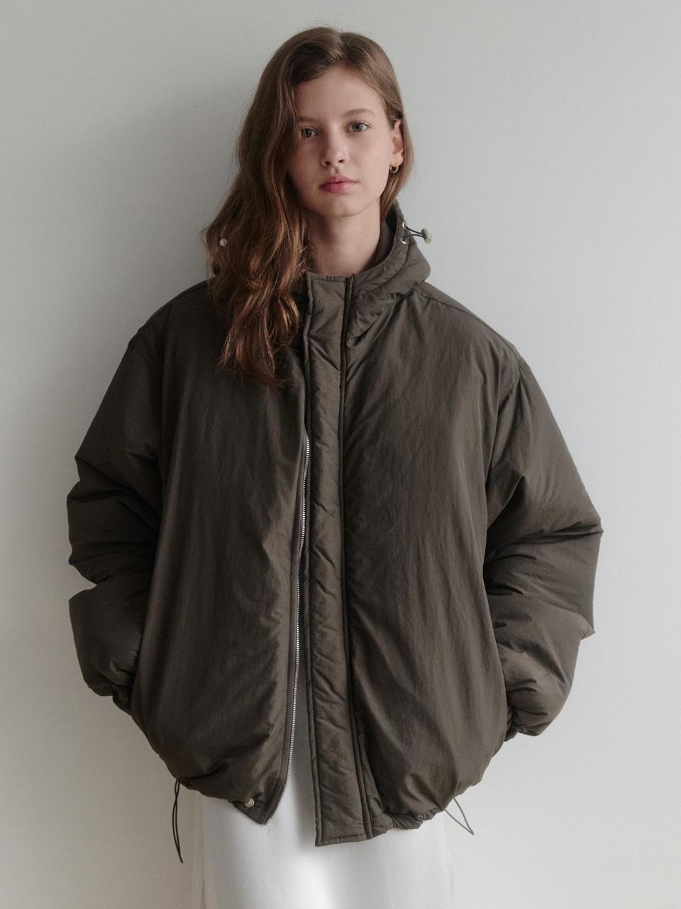 esy Hood Padding Jacket (brown)