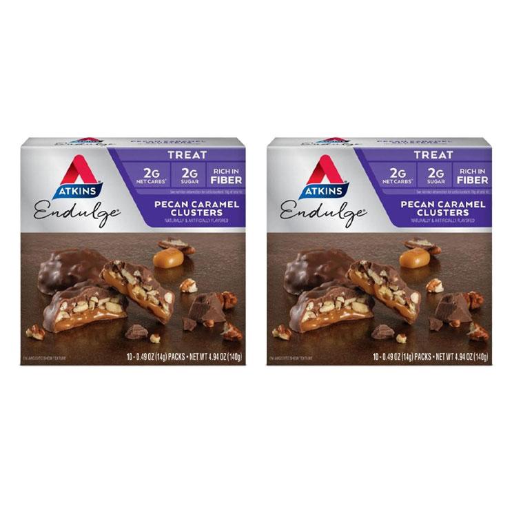 앳킨스 어드밴티지 바즈 피칸 카라멜 클러스터, 140g, 2개