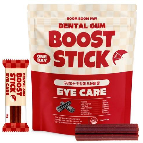 붐붐포 강아지 덴탈껌 원데이 부스트스틱, 구강 앤 눈, 225g, 1개 - 덴탈껌 | 쿠팡