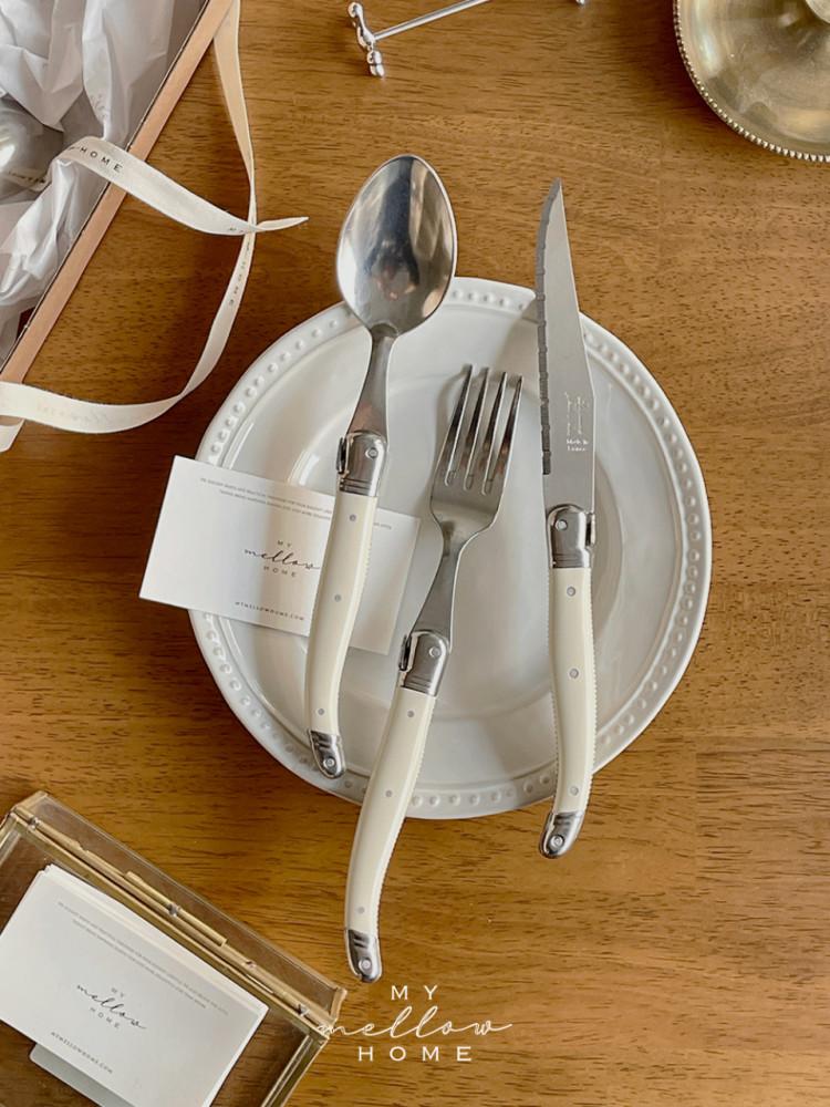 Laguiole 프랑스 장네론 라귀올 커트러리 디너세트 스푼 포크 나이프(집들이결혼선물)