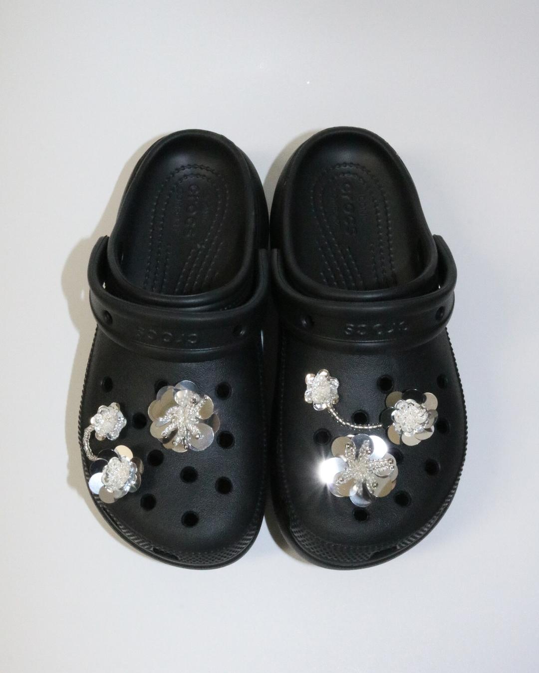 송글송글 꽃 shoe charm (silver)