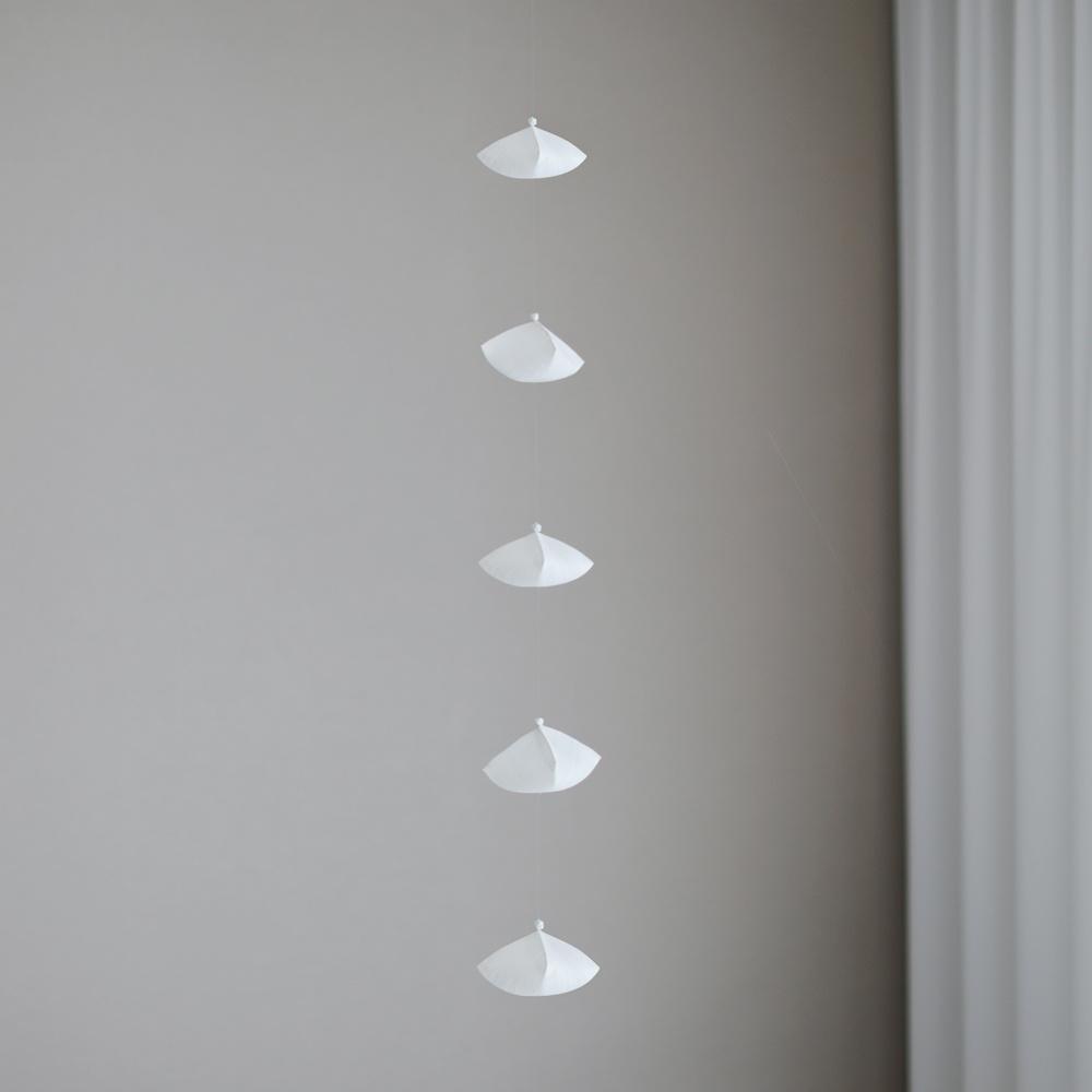 백색 모시 보자기 모빌 (5pieces)