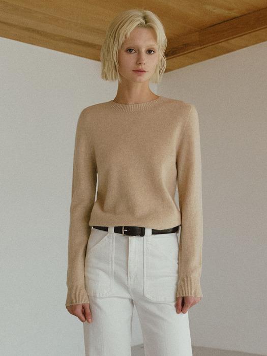 베이직 울100 라운드 니트 [10COL]