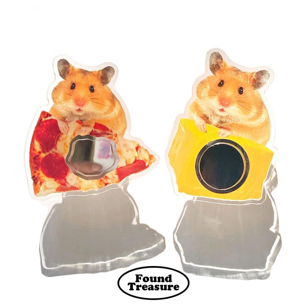 (파운드트레져)  햄찌 피자 치즈 거울그립톡 햄스터그립톡 쿼카그립톡 아크릴그립톡 스마트톡 사진그립톡 주문제작