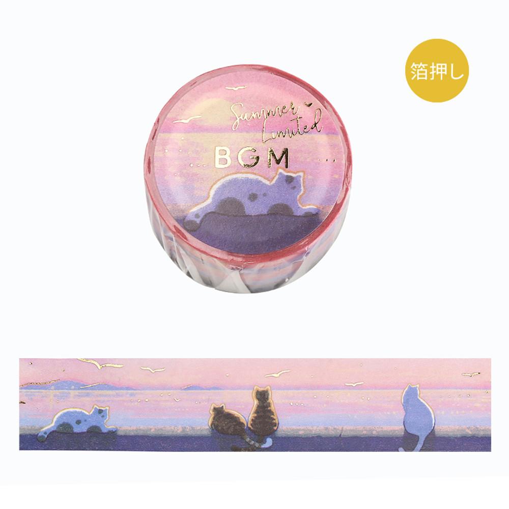 BGM 2024 여름한정 마스킹테이프 - 해변고양이 BM-SPLN045 : 데일리 플러스
