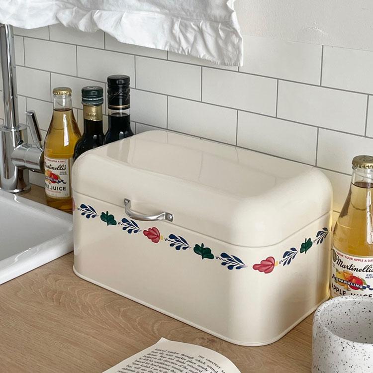 레트로프린팅 주방 수납 브레드박스