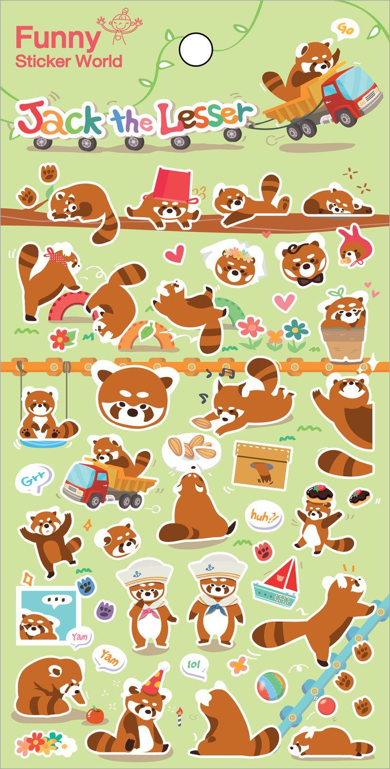 다이어리꾸미기 귀여운 너구리캐릭터 스티커 동물스티커 다꾸 폰꾸 C571