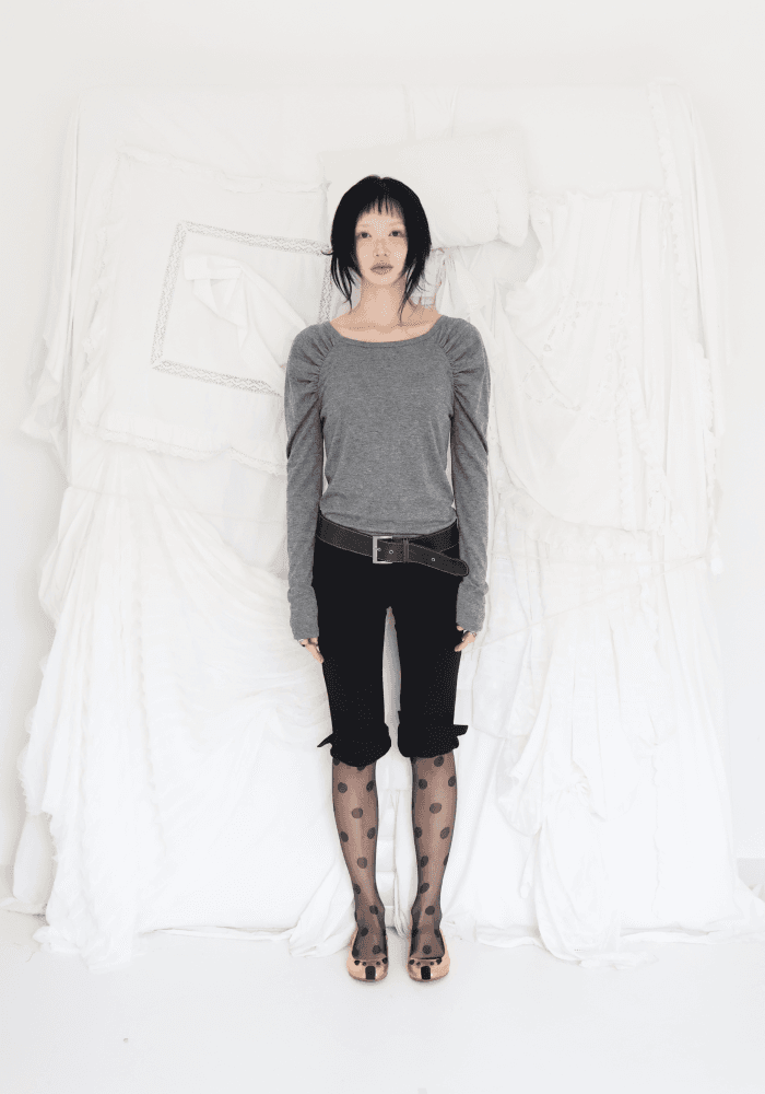 Shiring long sleeve top_Grey