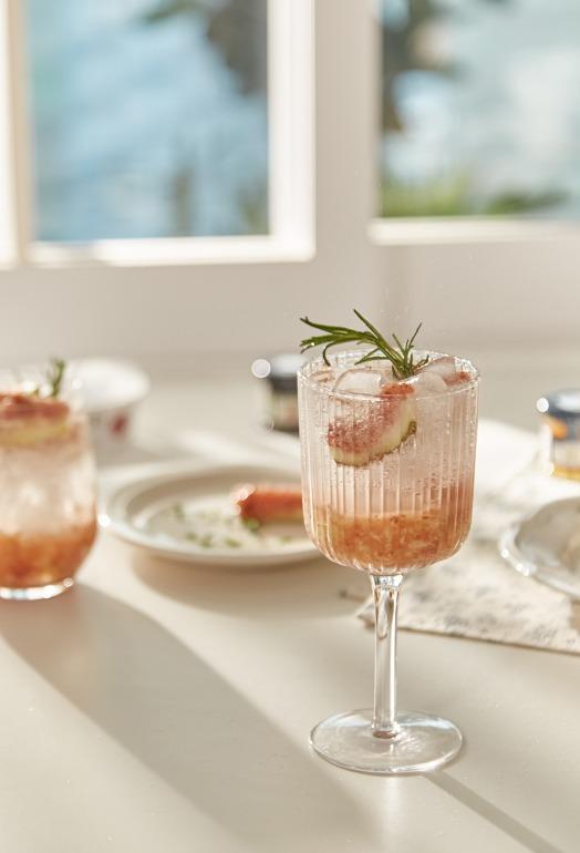 빈티지 플리츠 와인잔 2P 세트