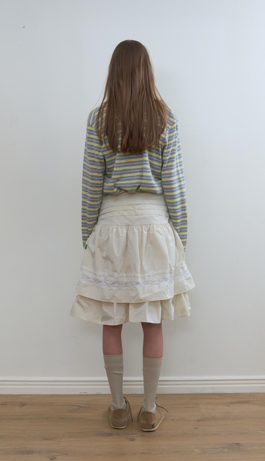 337. Tiered Lace SK _ Cream