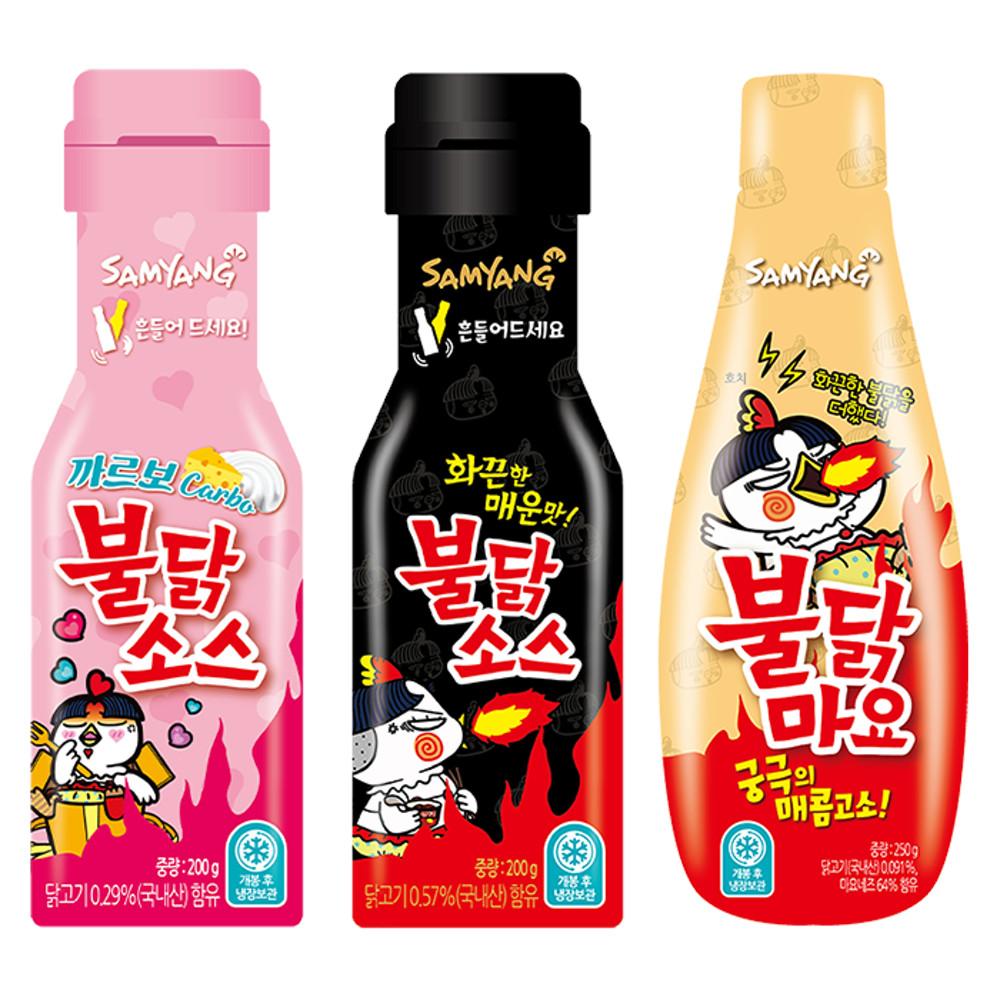 [삼양식품] 불닭소스 시리즈 3종 (오리지널 /까르보 불닭/ 불닭마요)