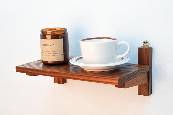 나란히 원목 벽선반 우드 벽걸이 인테리어 선반 (2 colors)