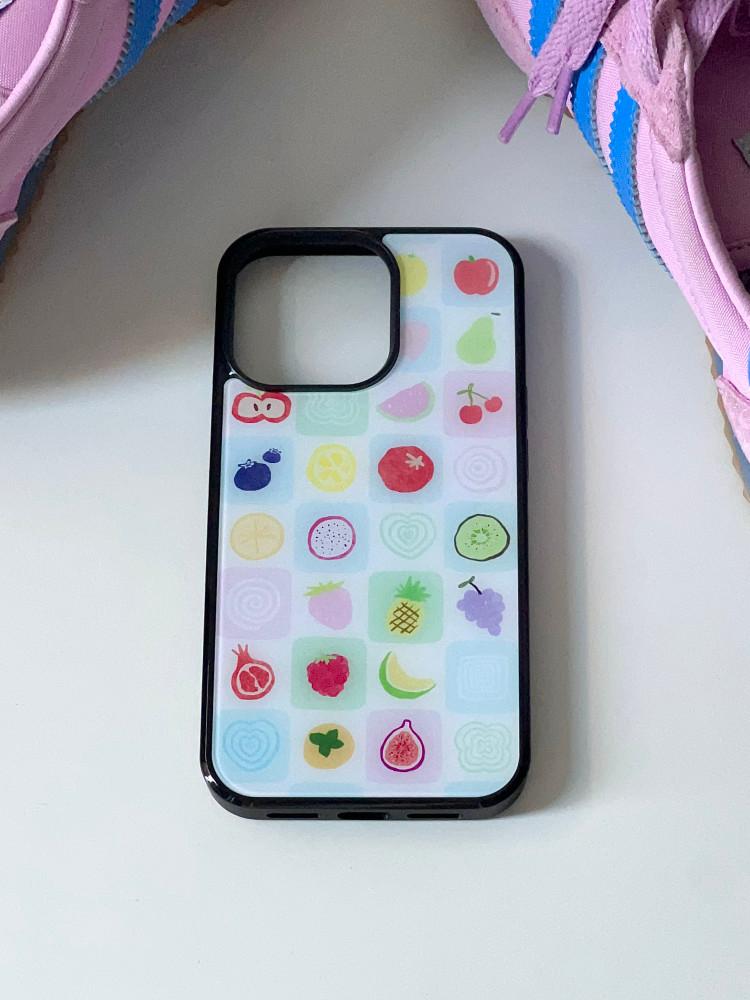 [i43] Fruit patchwork bumper case 범퍼케이스 아이폰 15 pro