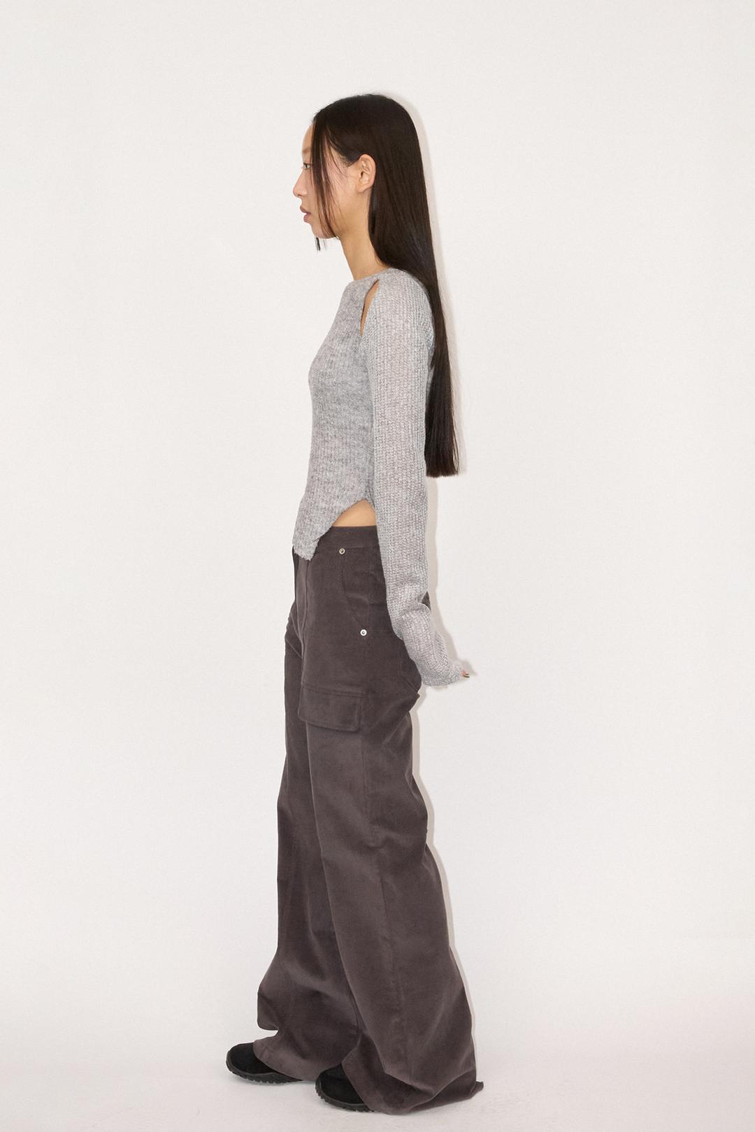 CORDUROY POCKET BOOTCUT PANTS