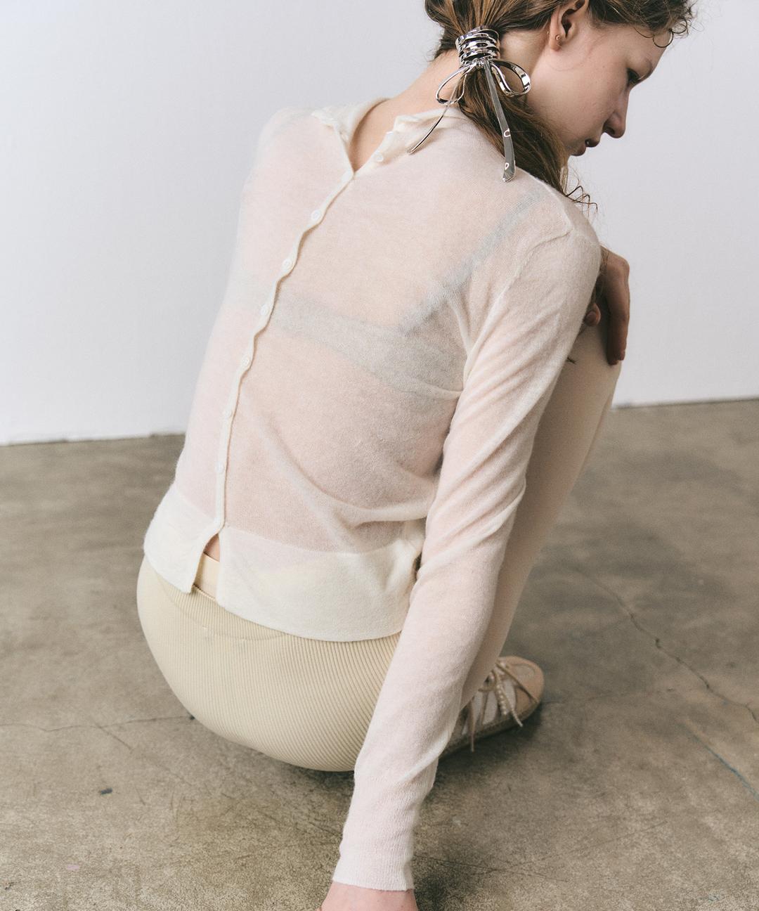 Alpaca natural knitwear_White