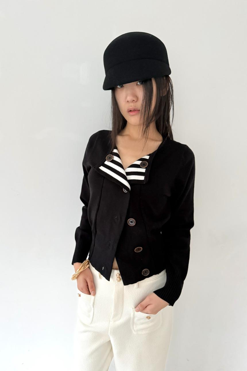 noem collar cardigan