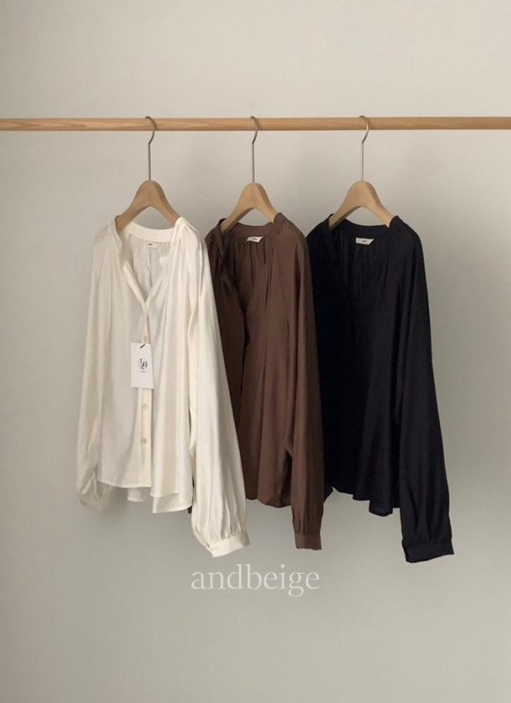 브 당일 리브레 텐셀 셔링 블라우스 2408 루즈핏 여성스러운 오피스룩