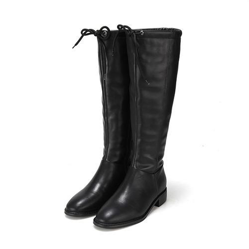 바바라 양가죽 투웨이 퍼 여성롱부츠 3cm_BBG835BK