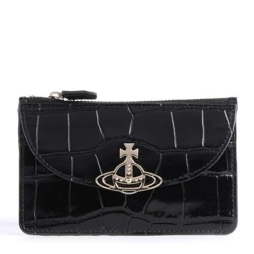 비비안 웨스트우드 린다 카프스킨 카드 홀더 지갑 블랙 51110053 | 머스트잇