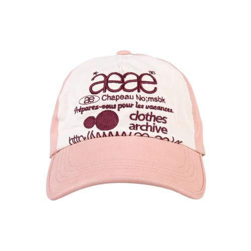 WEB LOGO 5PANNEL CAP [PINK/BUGUNDY]