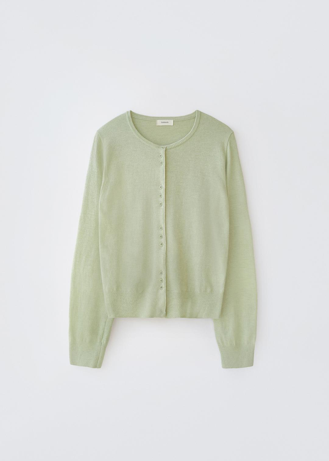 Mari round cardigan (lime)