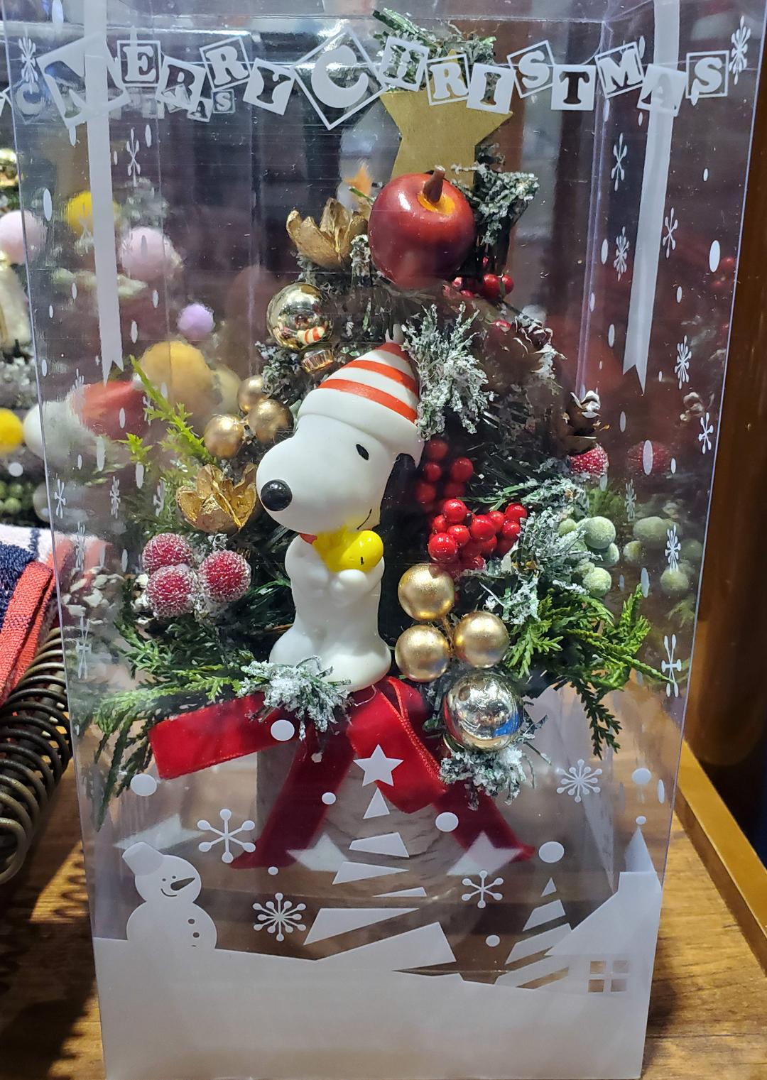 스누피 크리스마스 장식용 미니 트리 24cm